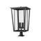 Z-Lite Seoul 4 Light Outdoor Pier Mounted Fixture, Black & Clear 571PHXXLR-533PM-BK - alternate 4